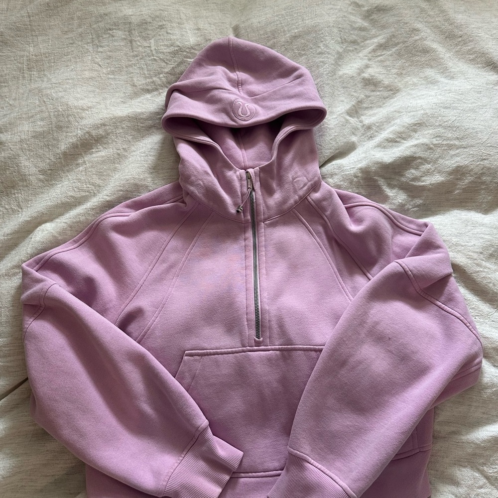 Scuba oversized Half-Zip Hoodie vitapink